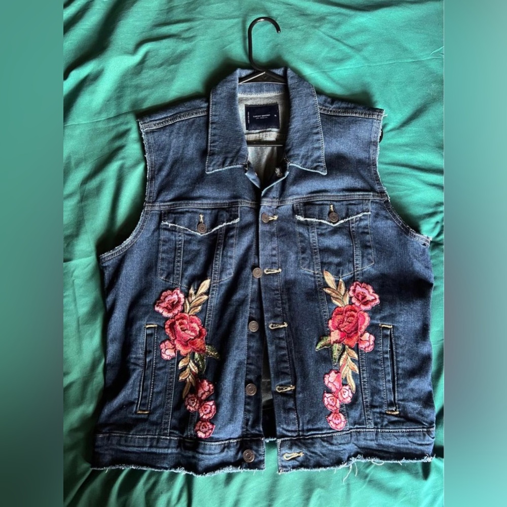 Lucky Brand XL Women’s Denim Vest Upcycled